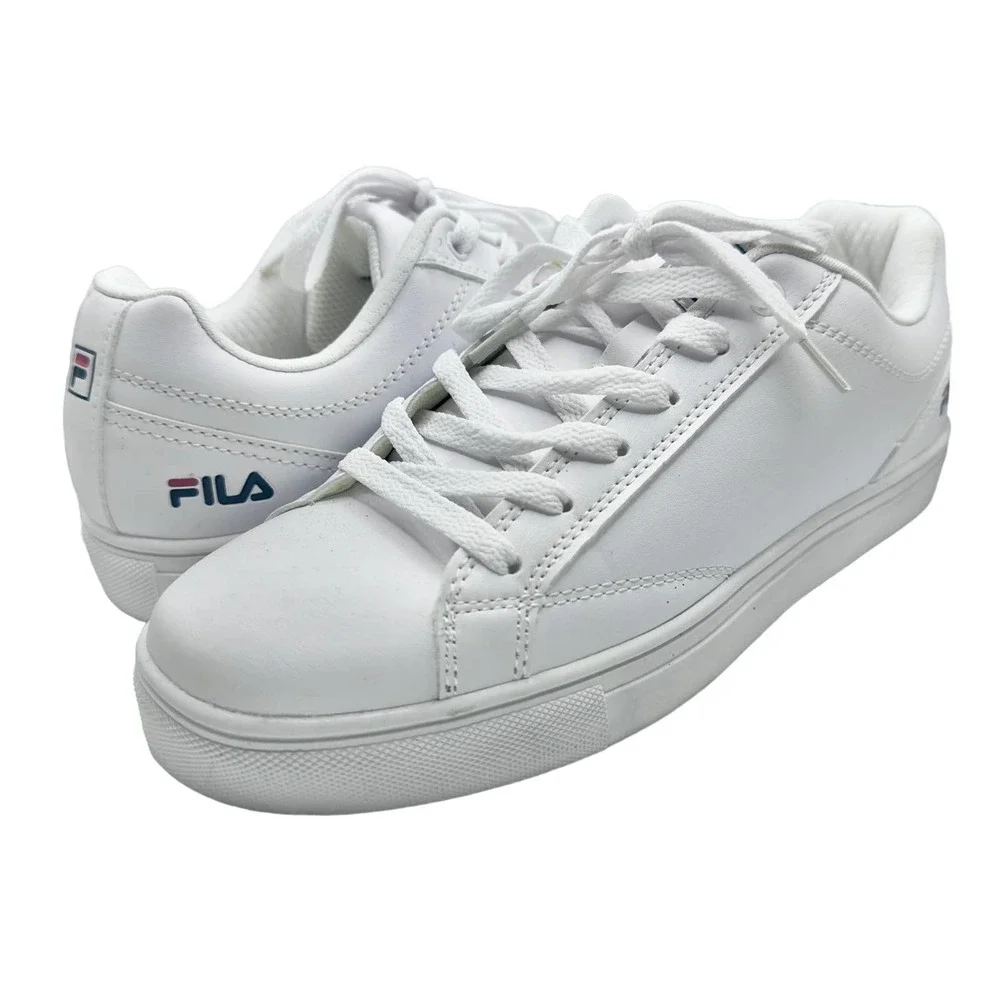 Fila | Women | White Amalfi Faux Leather Casual Sneakers | Size 8